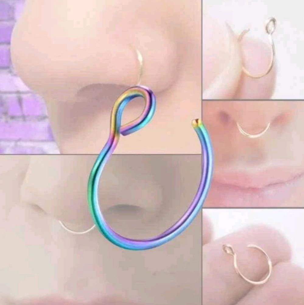 Fake nose ring hoop